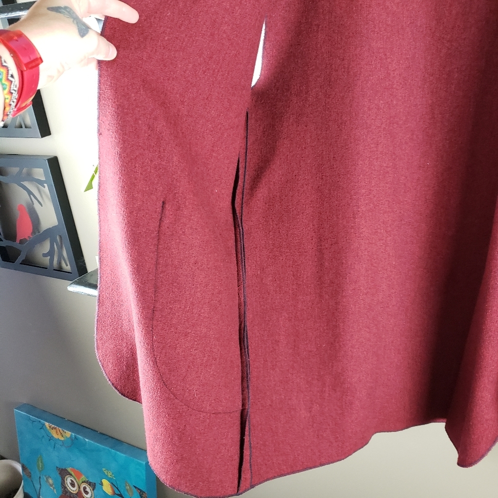 VINTAGE Lagenlook Wool sleeveless cardigan Large - Picture 9 of 10